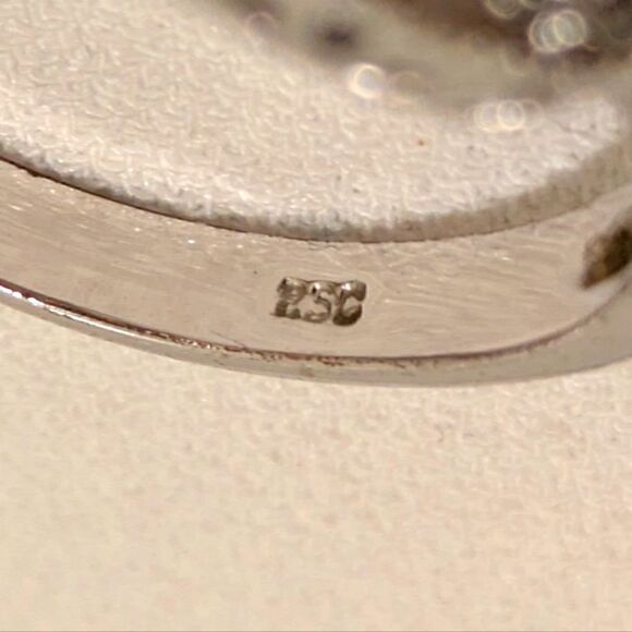 RS Covenant Size 10 Rhodium Plated Ring with Cubic Zirconia Stones - Picture 7 of 7